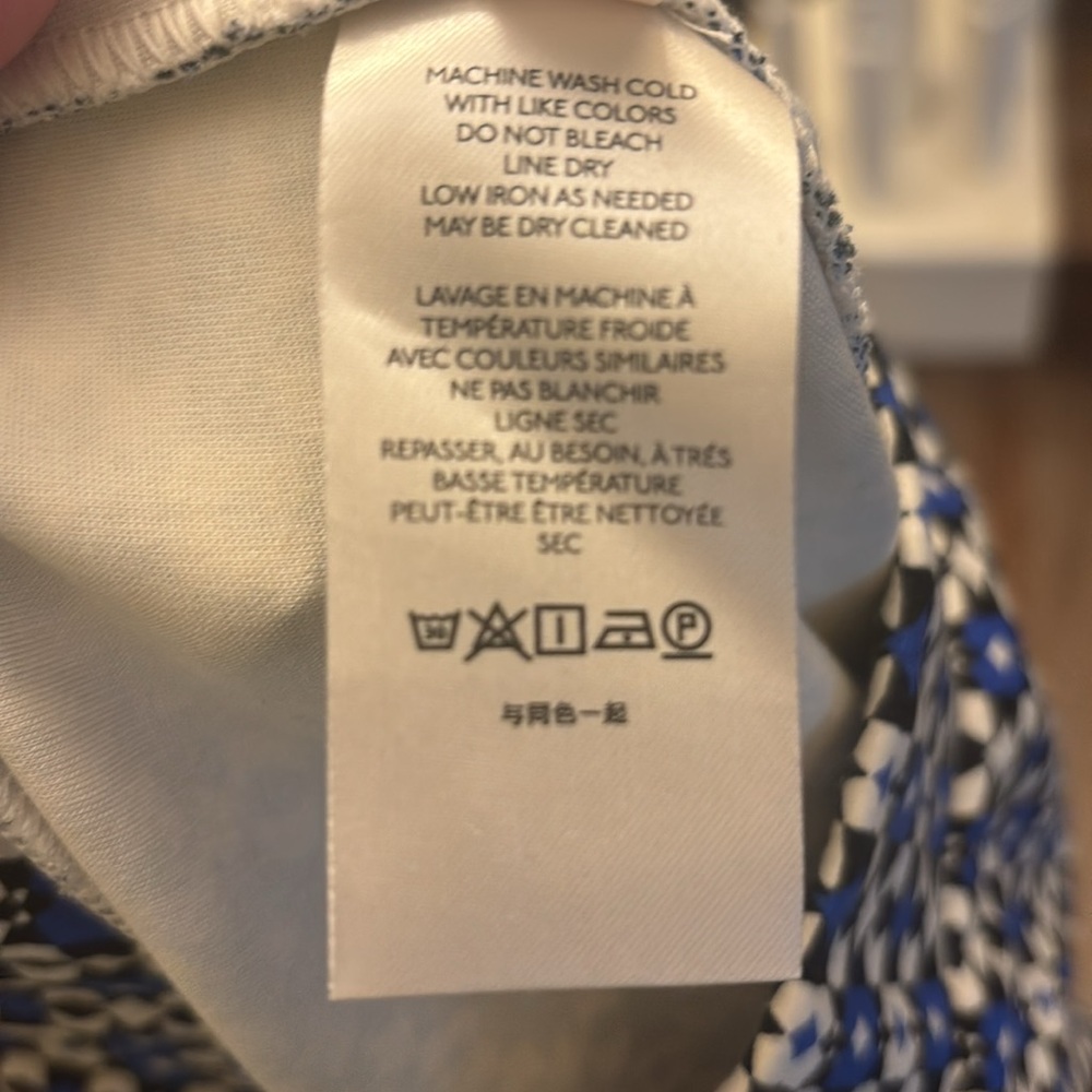 Maeve Blue and White Patterned Flare Pants - Picture 8 of 11